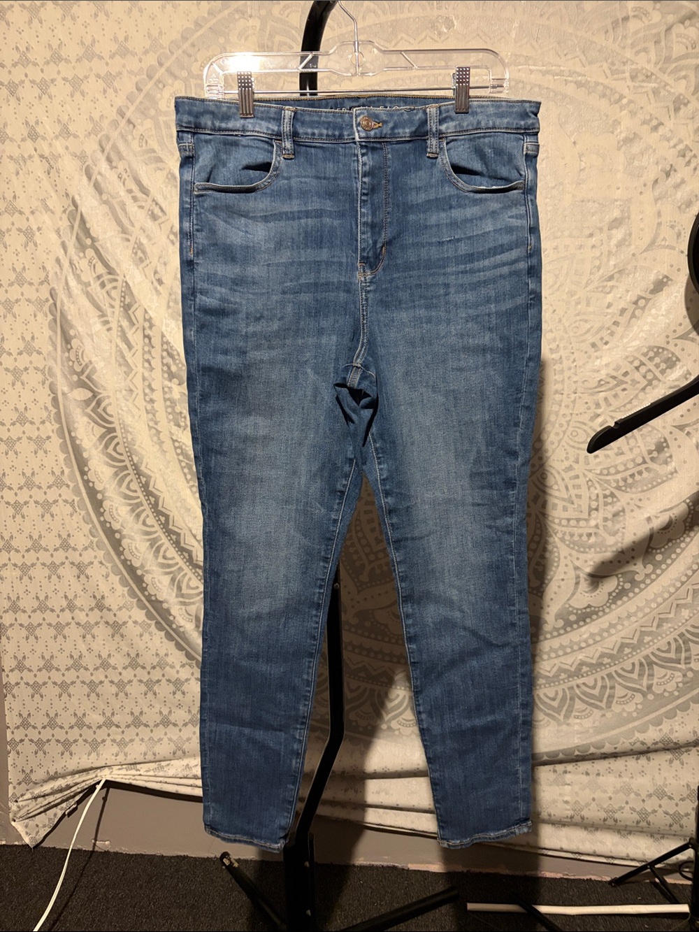 American Eagle AE High-Rise Jegging Medium Wash Skinny Jeans size 14